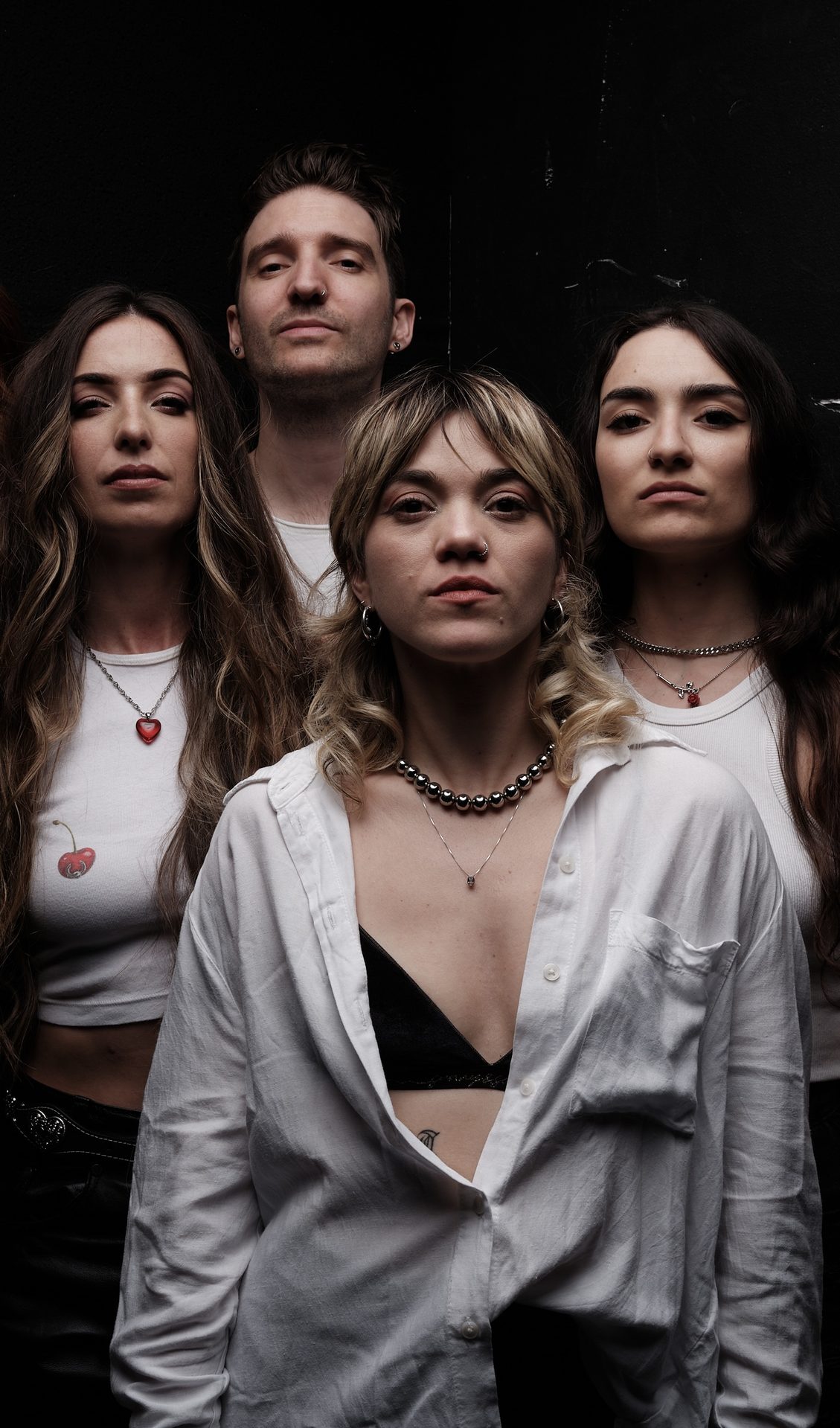 Ark Angels band portrait — Georgia, Gaby, Yara and Scott, Dubai's hottest live act